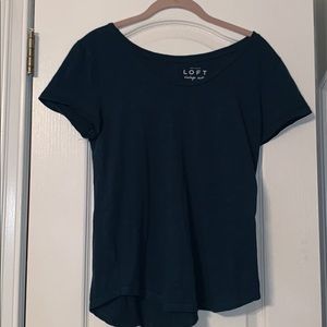 LOFT vintage soft dark teal tee